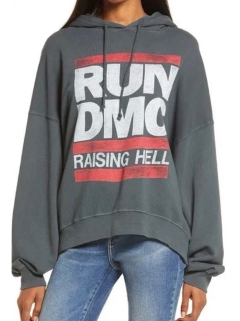 #1725 Daydreamer Run Dmc Faded Hoodie Large